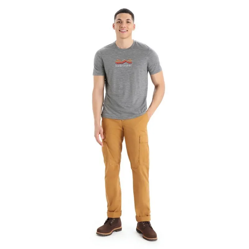 Icebreaker Tech Lite II SS Tee Mountain Geology - T-shirt en laine mérinos homme | Hardloop