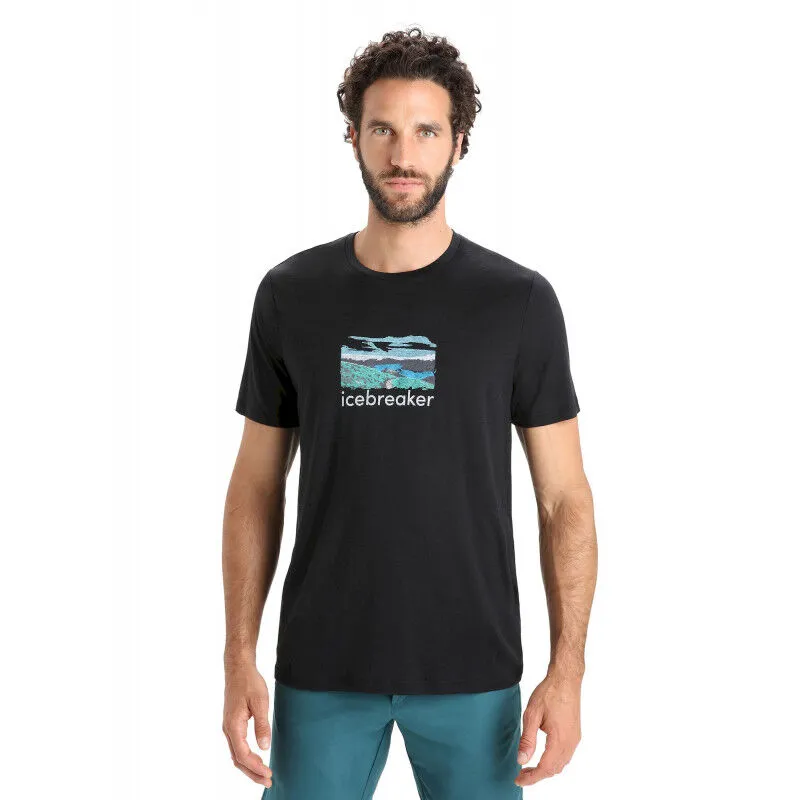 Icebreaker Tech Lite II SS Tee Trailhead - T-shirt en laine mérinos homme | Hardloop