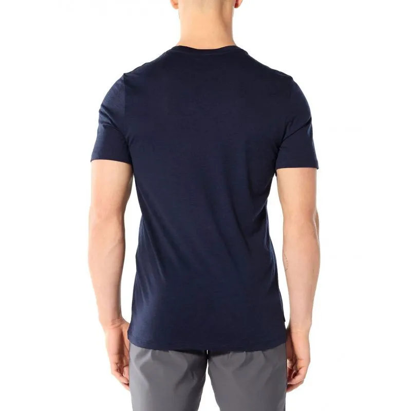 Icebreaker Tech Lite Short Sleeve Crewe Peak Patterns - T-shirt en laine mérinos homme I Hardloop | Hardloop