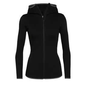 Icebreaker Wmns Elemental LS Zip Hood - Polaire en laine mérinos femme I Hardloop | Hardloop