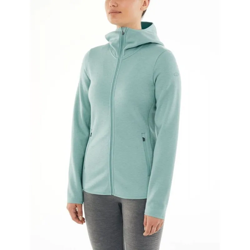 Icebreaker Wmns Elemental LS Zip Hood - Polaire en laine mérinos femme I Hardloop | Hardloop