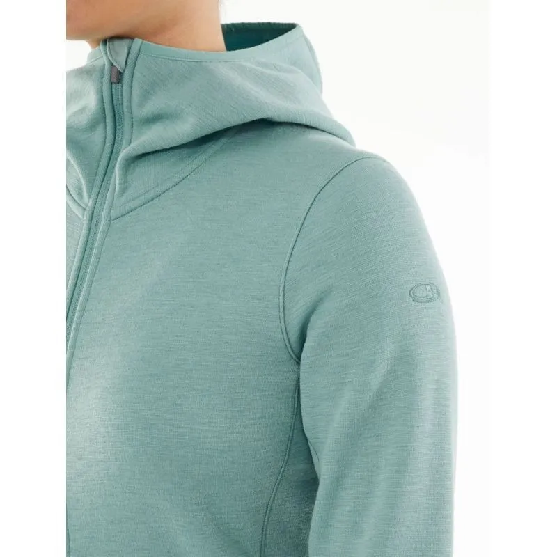 Icebreaker Wmns Elemental LS Zip Hood - Polaire en laine mérinos femme I Hardloop | Hardloop