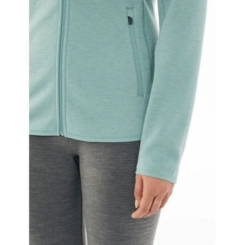 Icebreaker Wmns Elemental LS Zip Hood - Polaire en laine mérinos femme I Hardloop | Hardloop