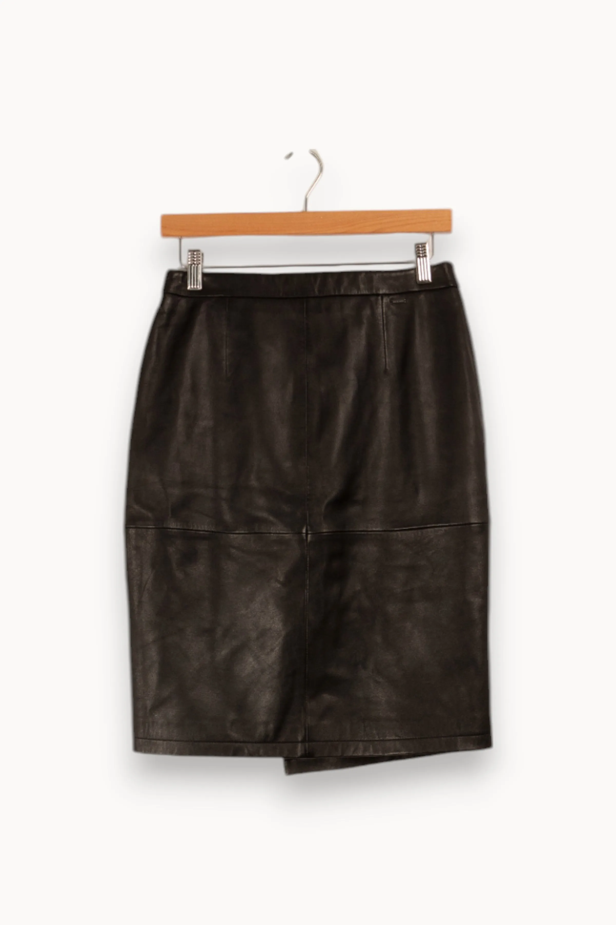 Jupe en cuir noir - Taille M/38