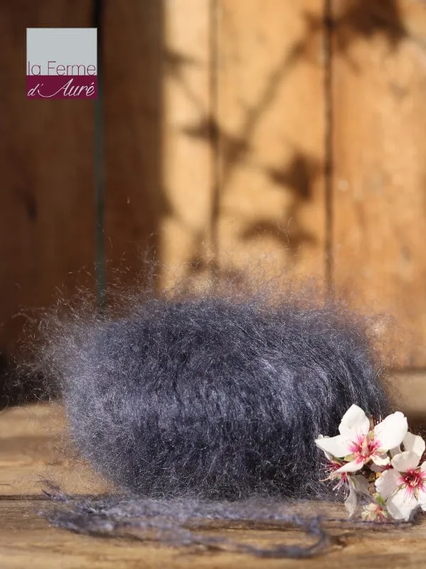 Kit tricot snood en Laine Mohair de la Ferme d'Auré