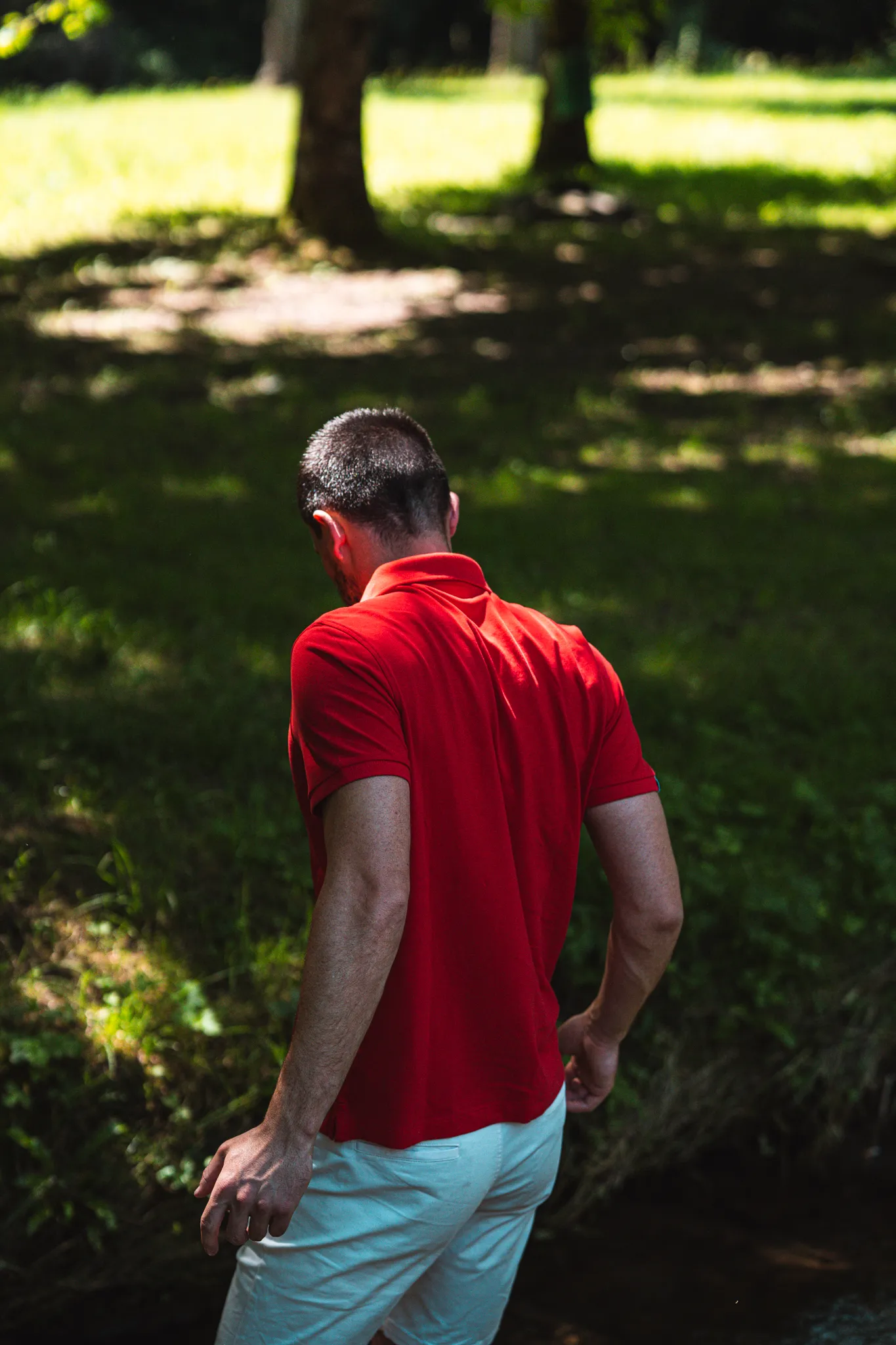 Le polo "Tête de chien" - Rouge - Chasse Tricolore