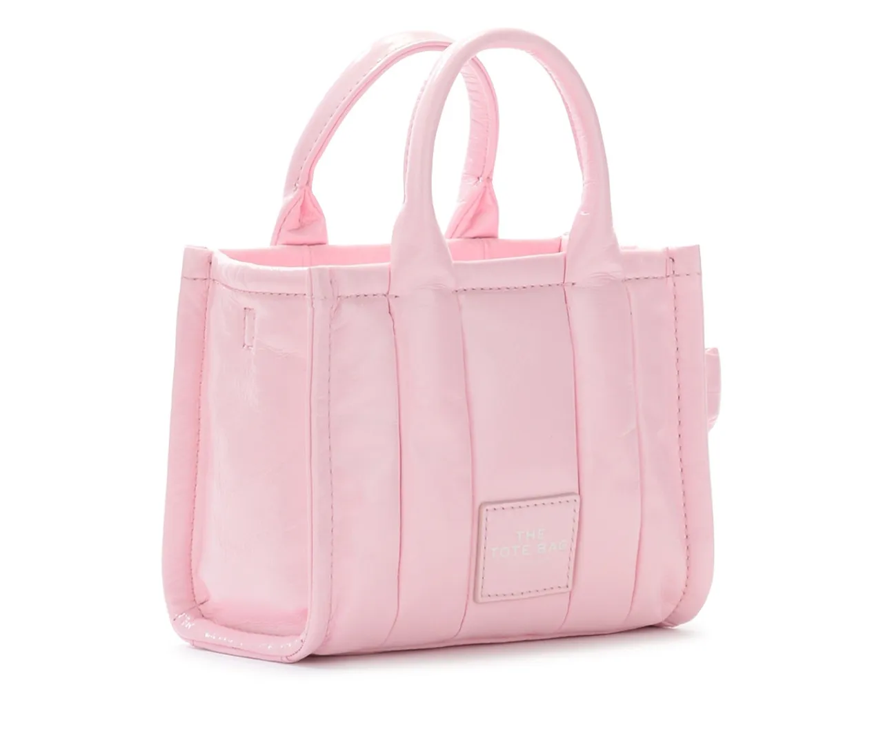 Marc Jacobs Sac The Shiny Crinkle mini rose tote