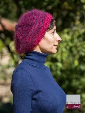 Modele Tricot béret en laine Mohair - la Ferme d'Auré