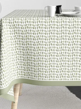 Nappe rectangulaire anti tache en Coton - Raza Sauge - Vert