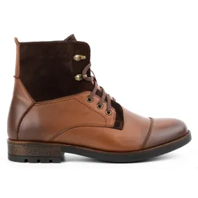 Olivier Bottes d'hiver en cuir pour hommes 7004KB marron brun