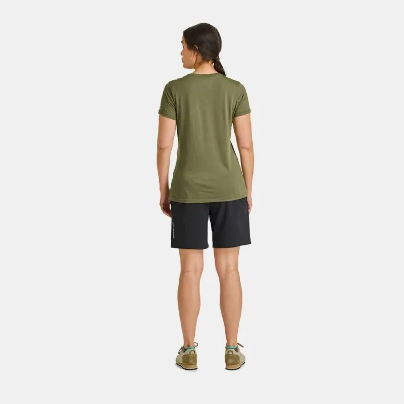 Ortovox 120 Cool Tec Mountain Stripe TS - T-shirt en laine mérinos femme | Hardloop