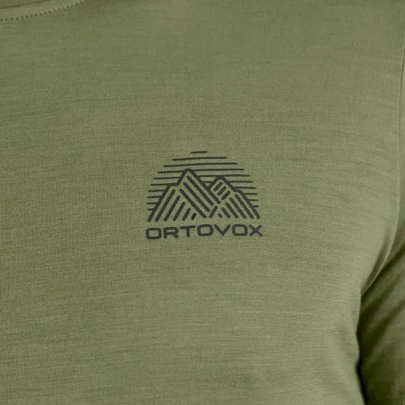 Ortovox 120 Cool Tec Mountain Stripe TS - T-shirt en laine mérinos homme | Hardloop