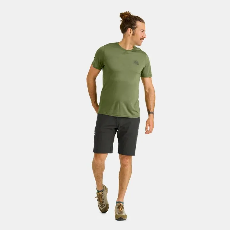 Ortovox 120 Cool Tec Mountain Stripe TS - T-shirt en laine mérinos homme | Hardloop