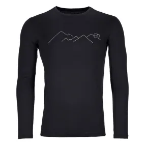 Ortovox 185 Merino Mountain LS - T-shirt en laine mérinos homme | Hardloop