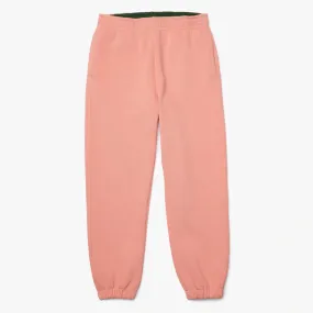 Pantalon de jogging Lacoste en coton mélangé uni  rose