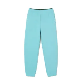 PANTALON DE JOGGING LACOSTE FEMME EN COTON MÉLANGÉ UNI BLEU