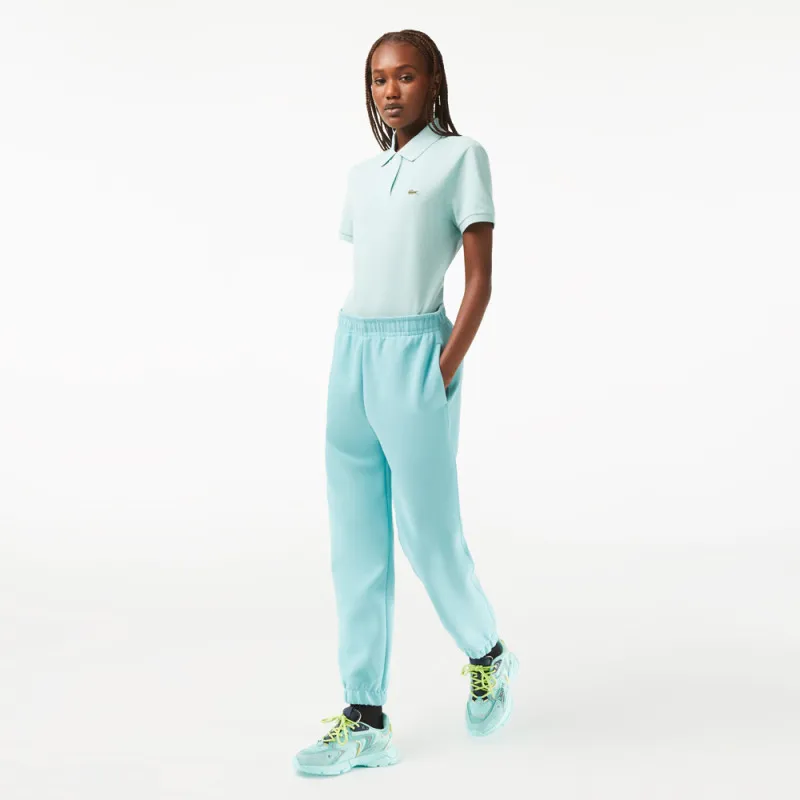 PANTALON DE JOGGING LACOSTE FEMME EN COTON MÉLANGÉ UNI BLEU