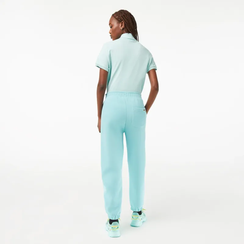 PANTALON DE JOGGING LACOSTE FEMME EN COTON MÉLANGÉ UNI BLEU