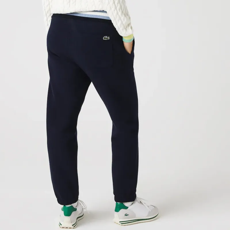 PANTALON DE JOGGING LACOSTE FEMME EN COTON MÉLANGÉ UNI MARINE