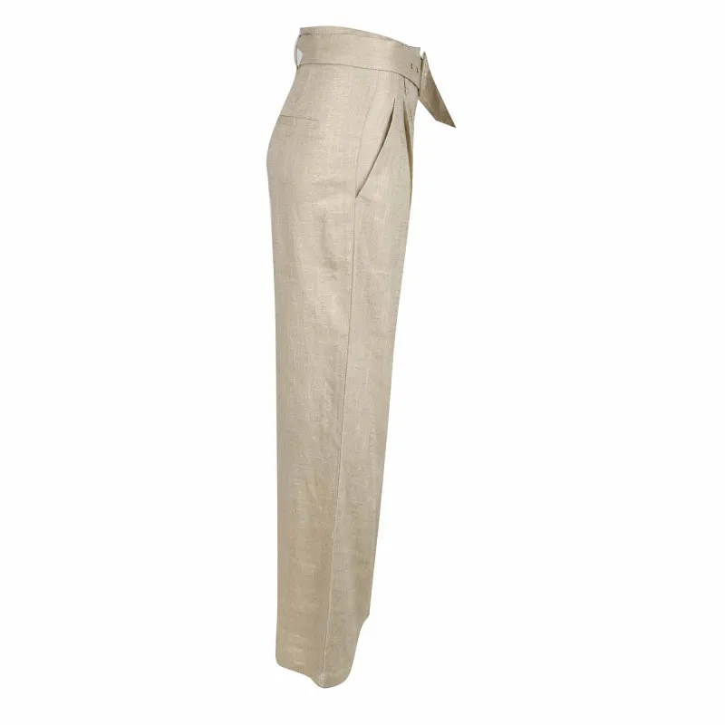 Pantalon en lin à ceinture emalia Femme LA PETITE ETOILE à prix 