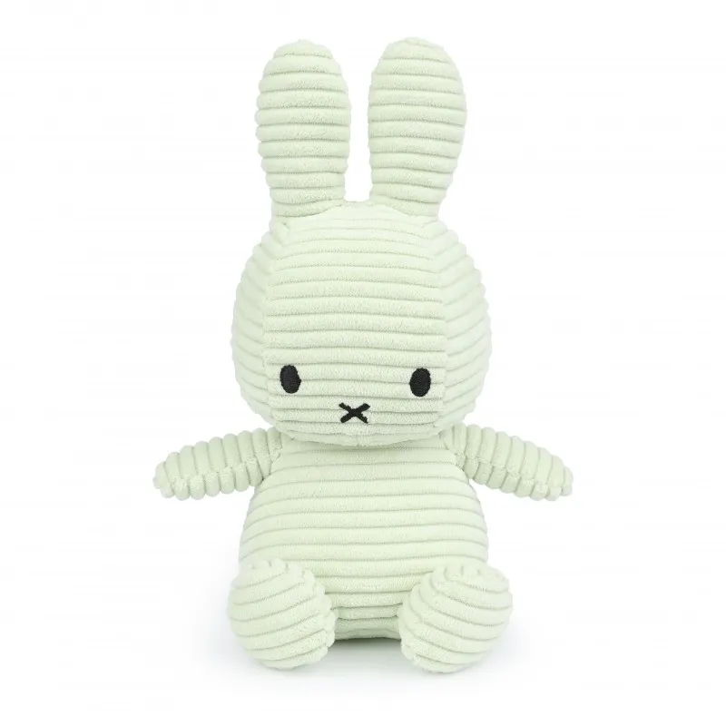 Peluche Miffy en velours côtelé - Menthe (23 cm) - BON TON TOYS - Perlin Paon Paon