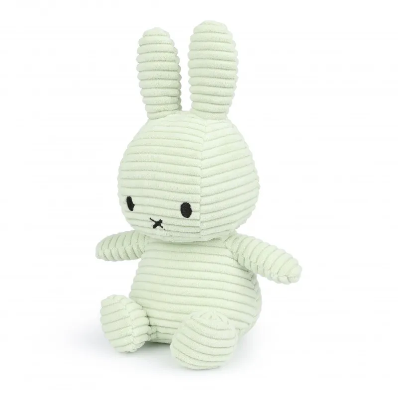 Peluche Miffy en velours côtelé - Menthe (23 cm) - BON TON TOYS - Perlin Paon Paon