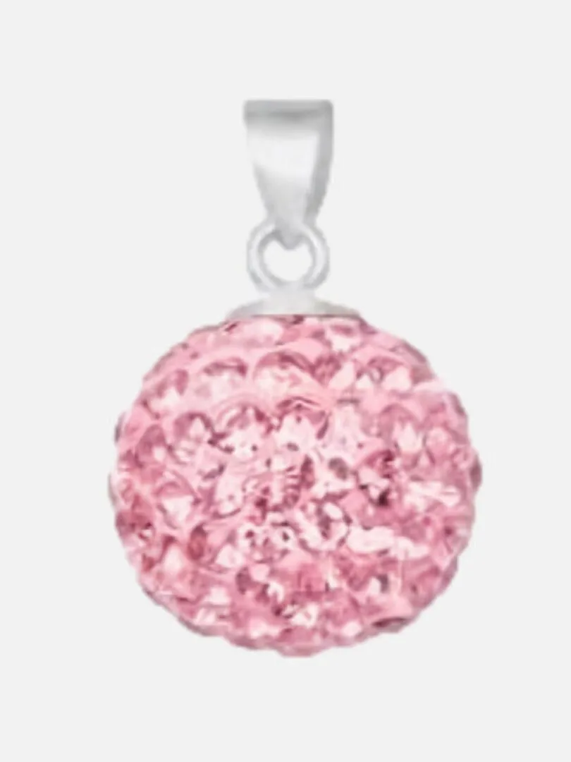 Pendentif shamballa - Diamètre 1,2cm, Bijoucolor - Argent