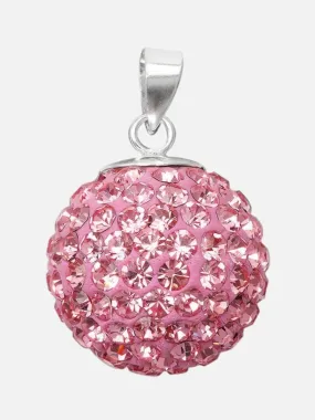 Pendentif shamballa - Diamètre 1,2cm, Bijoucolor - Argent