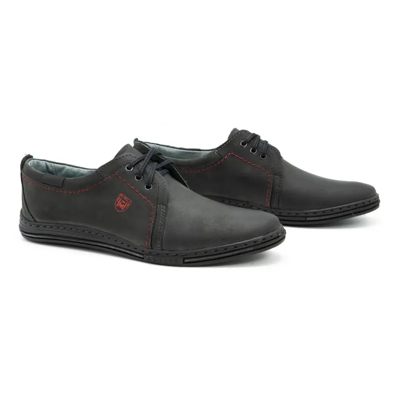 Polbut Chaussures en cuir pour hommes 343 gris