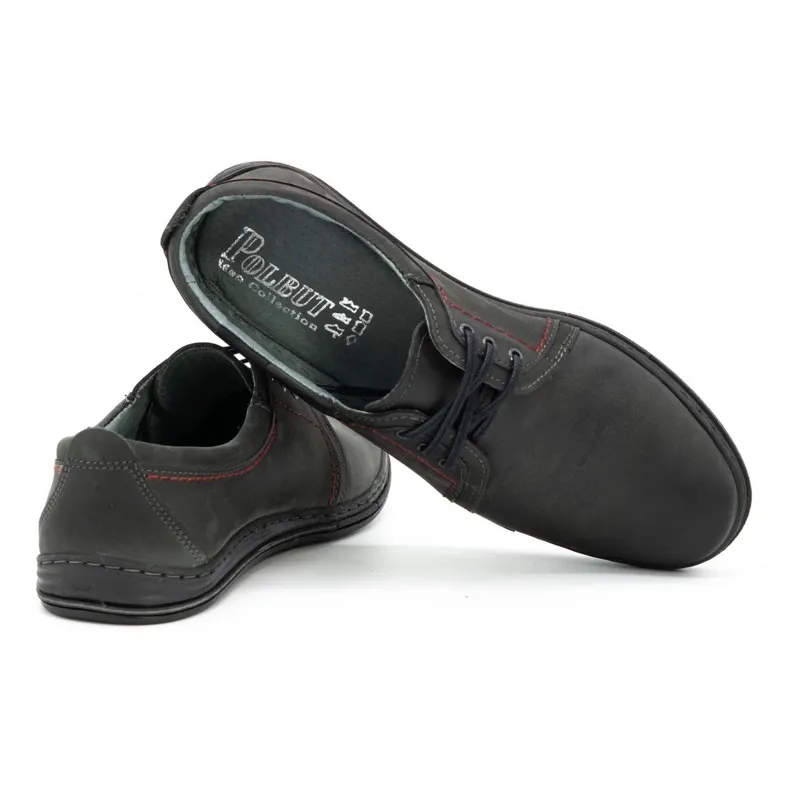 Polbut Chaussures en cuir pour hommes 343 gris