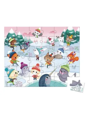 Puzzle Bataille De Boules De Neige 36 Pieces - N/A