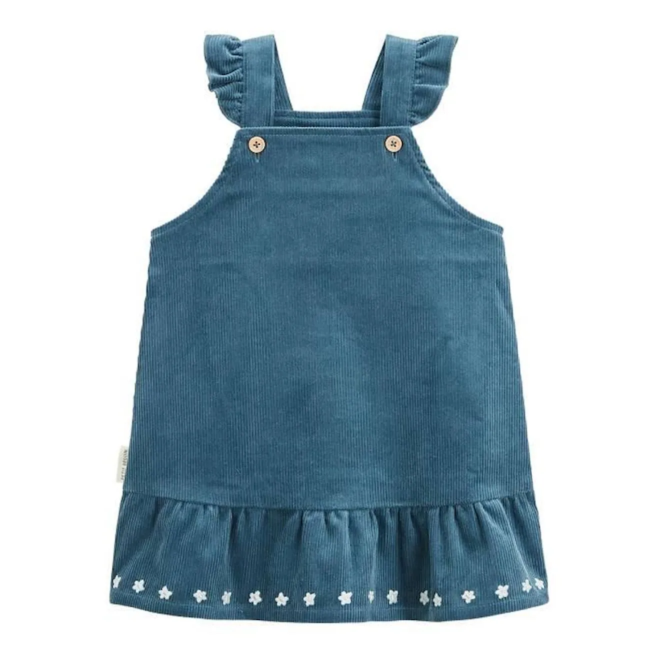 Robe en velours côtelé bébé fille Népal bleu - Petit Beguin