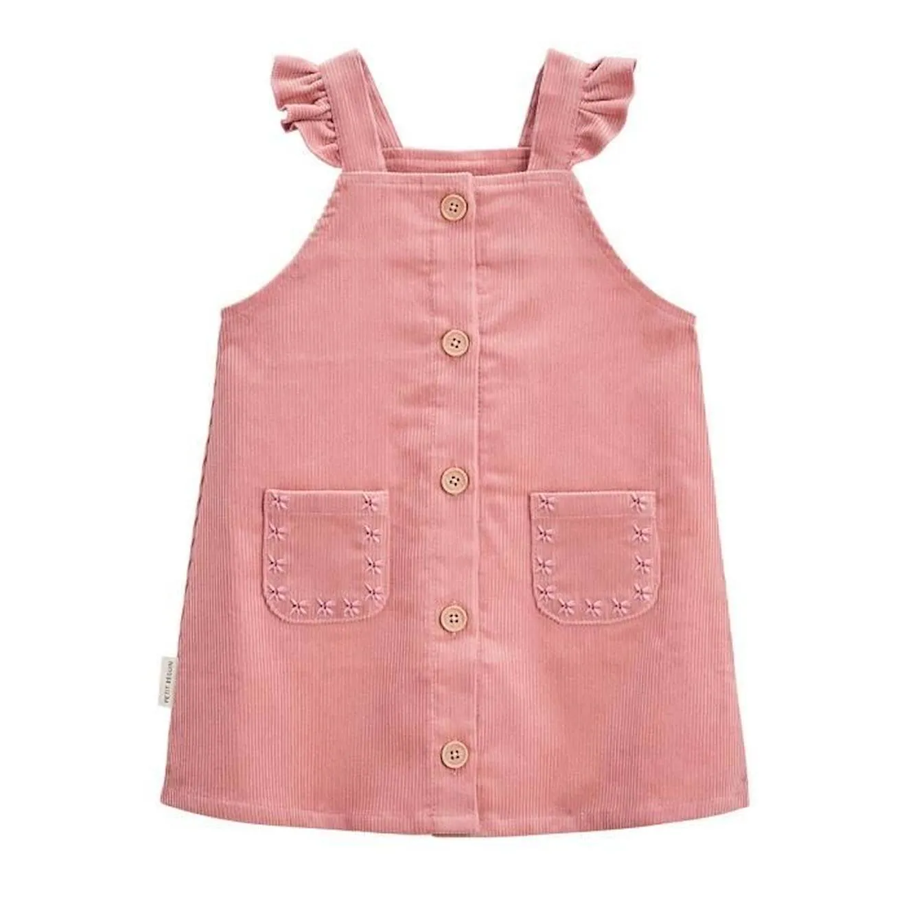 Robe en velours côtelé bébé fille Rosa rose - Petit Beguin