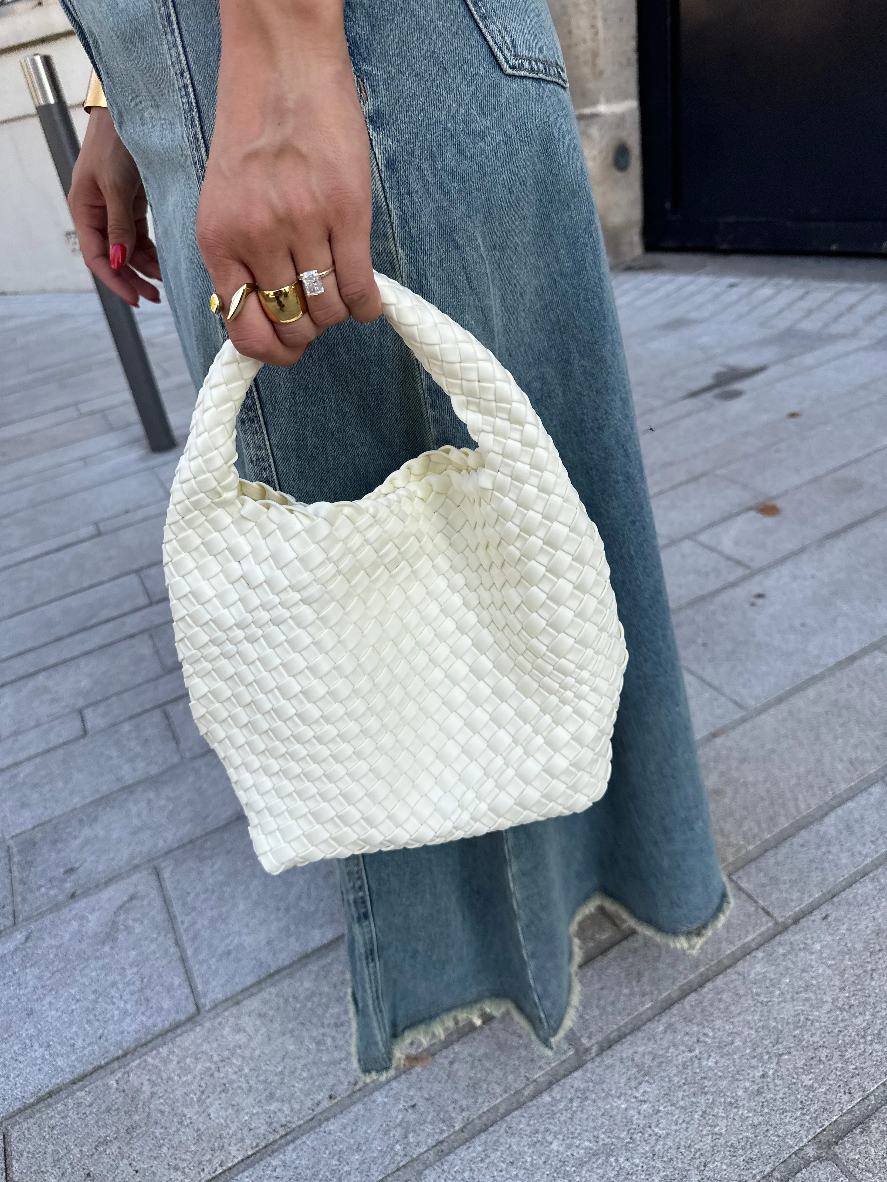 Sac beauté moyen blanc