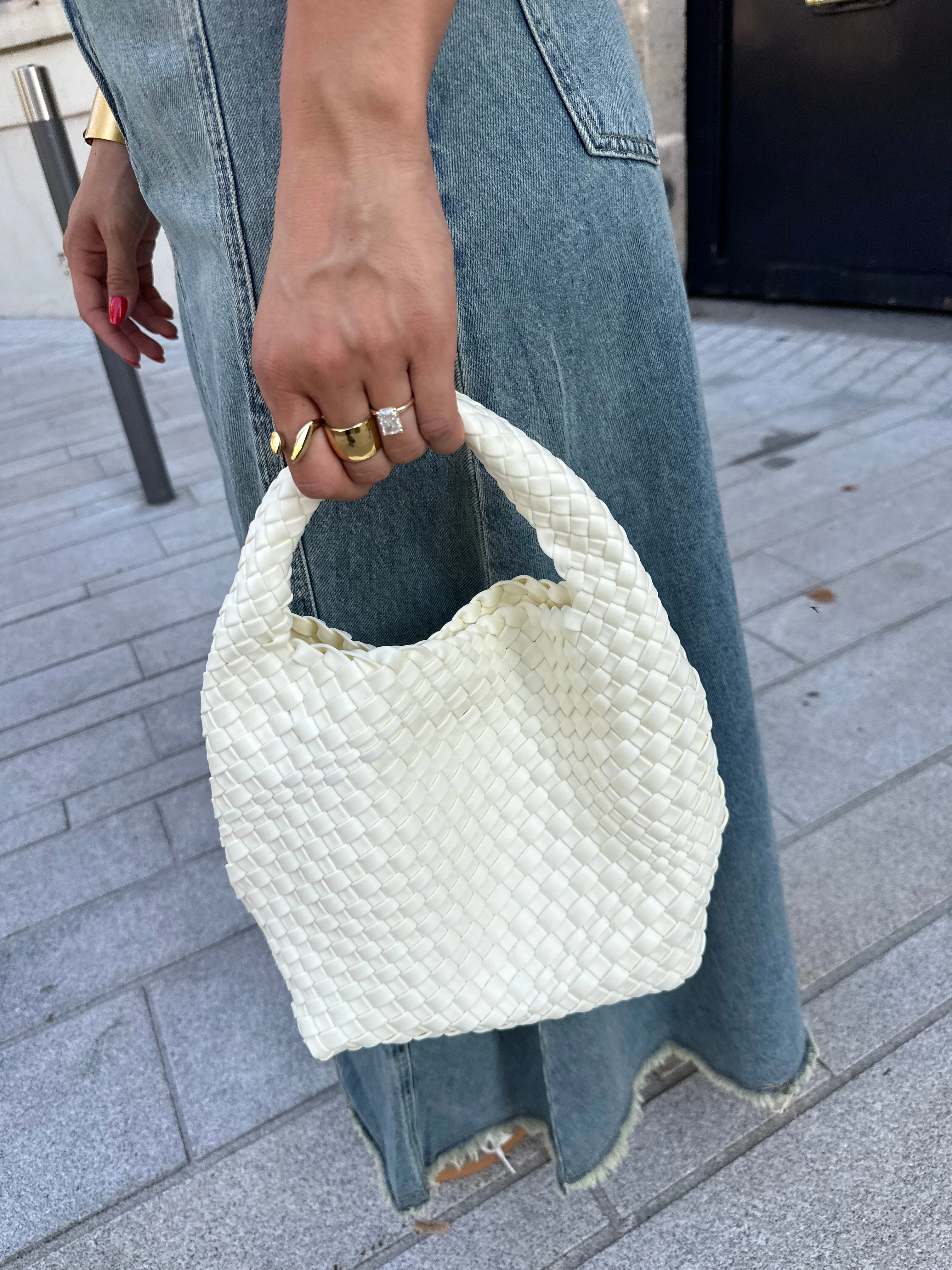 Sac beauté moyen blanc