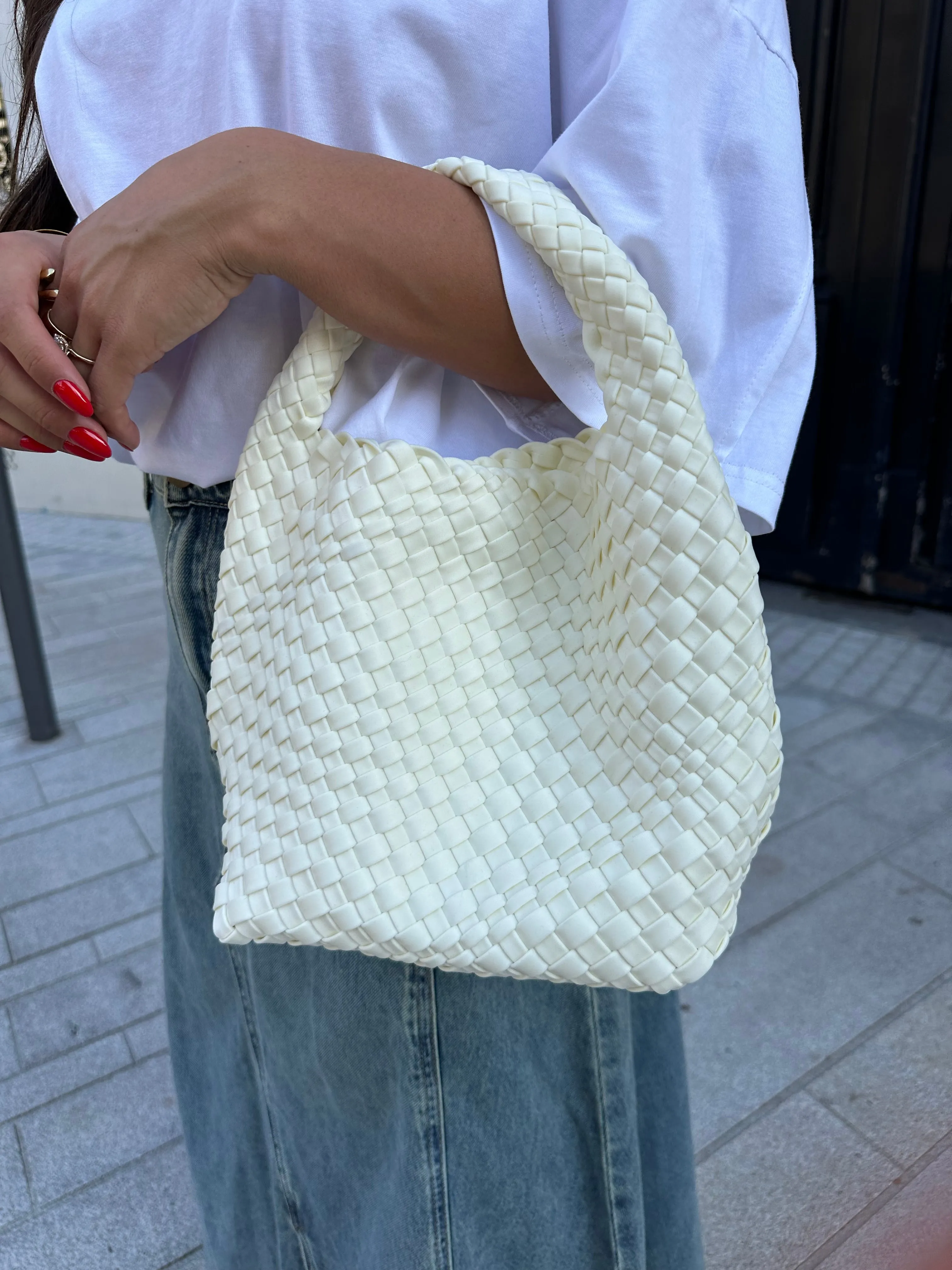 Sac beauté moyen blanc