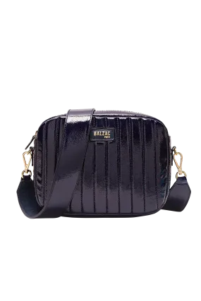 Sac César vernis froissé bleu nuit