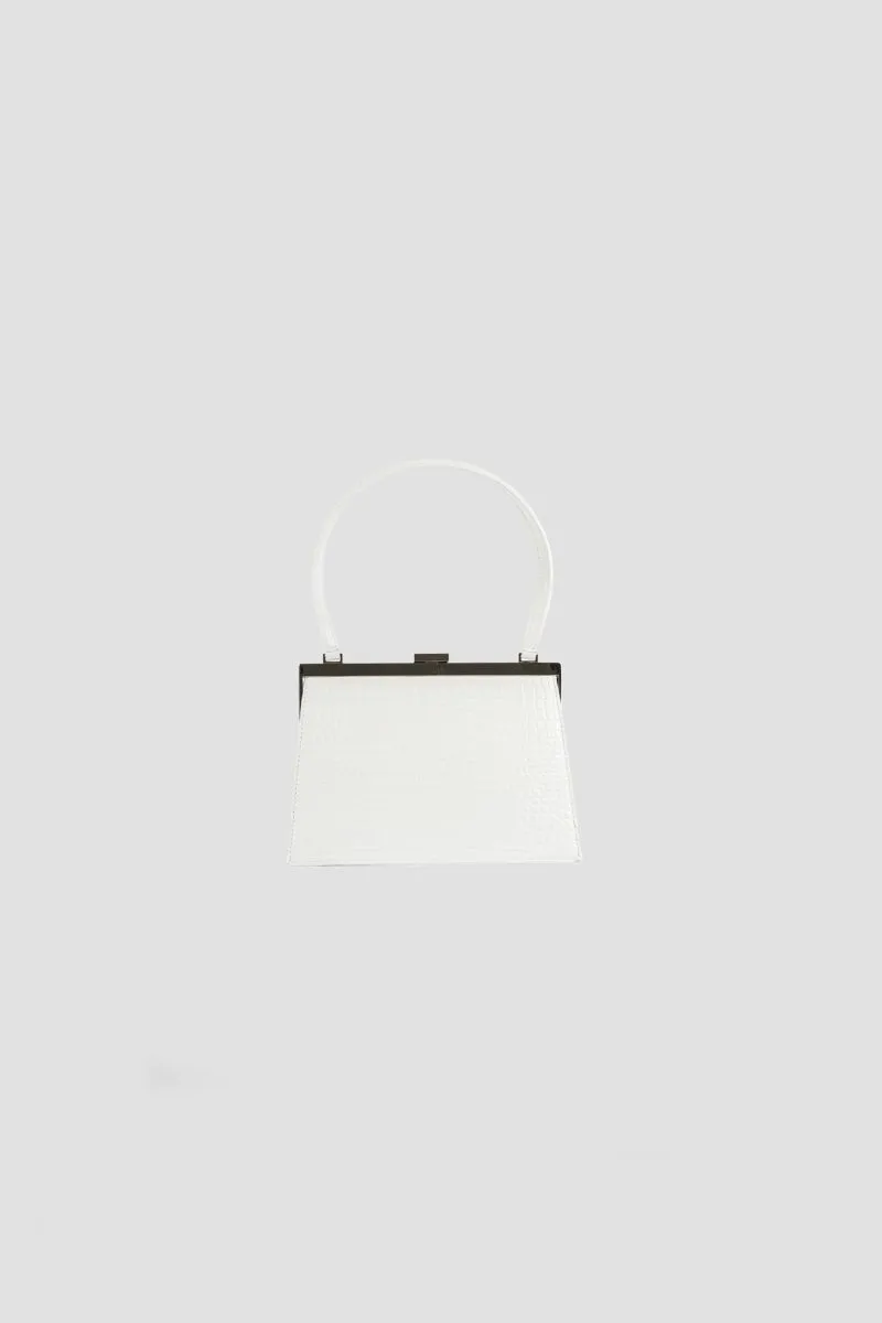 Sac Mini Lady en cuir blanc