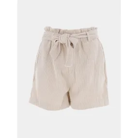 Short en velours côtelé ceinture viola beige femme - Only | wimod