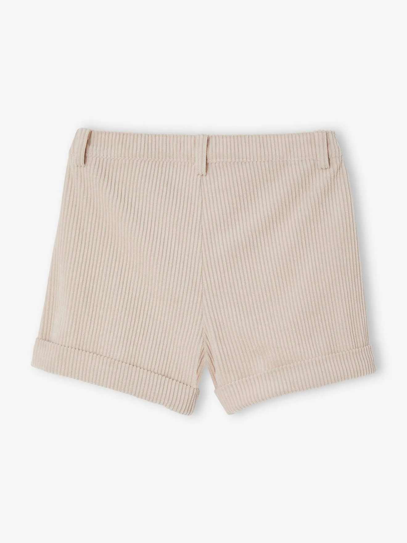 Short en velours côtelé fille beige poudré - Vertbaudet