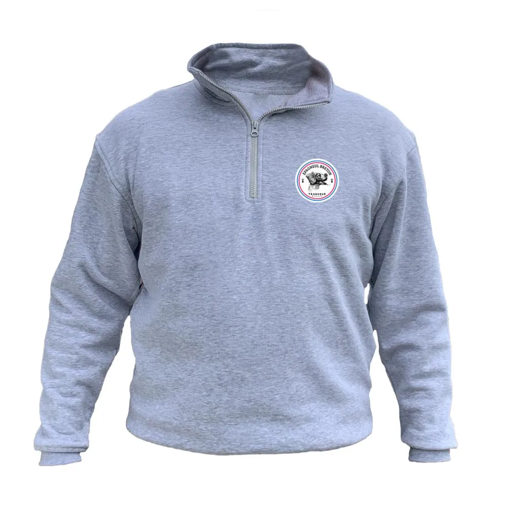 Sweat de chasse Col Zip – Ecusson Epagneul Breton