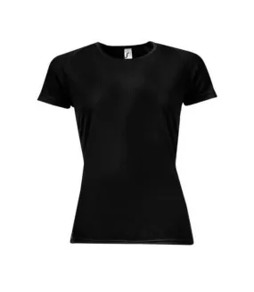 T-shirt de sport femme noir SOLS