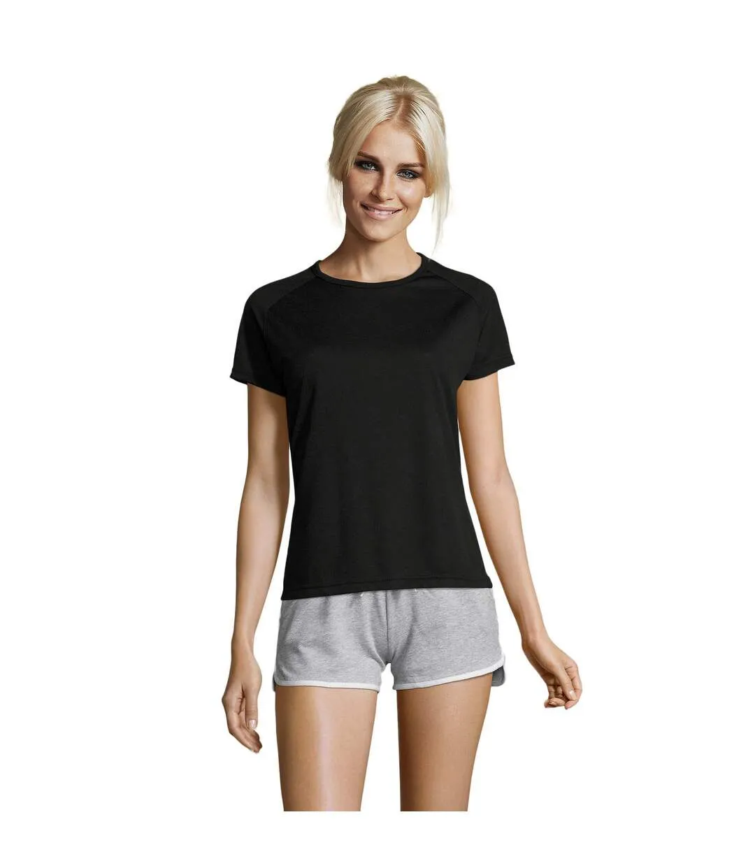 T-shirt de sport femme noir SOLS