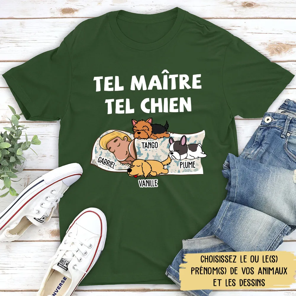 T-shirt Unisex Personnalisé - Tel Maître Tel Chien En Hiver