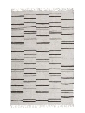 Tapis kilim tissé main en laine FOPTAN Care&Fair - Gris