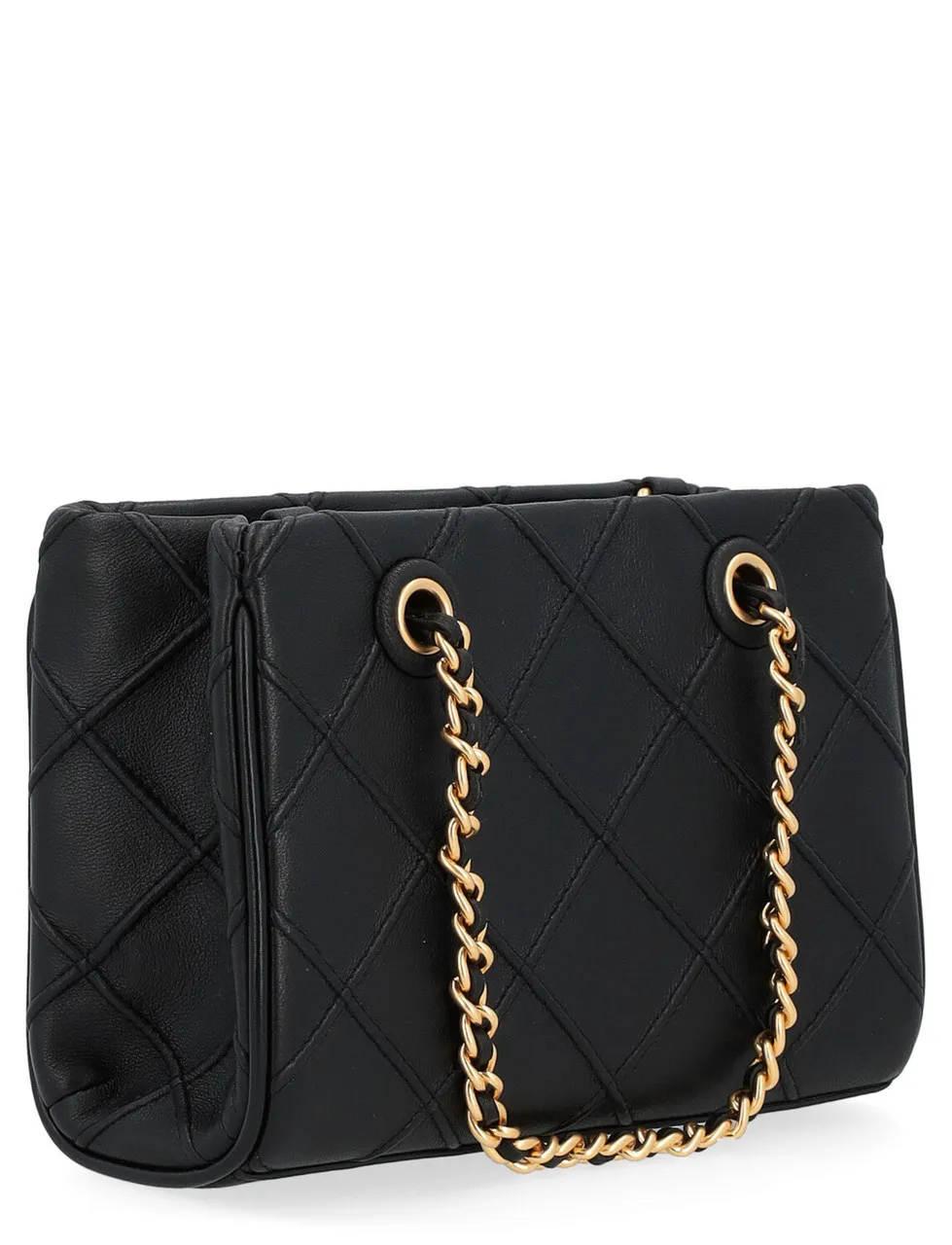 Tory Burch Sac Mini Fleming Soft Chain Tote noir