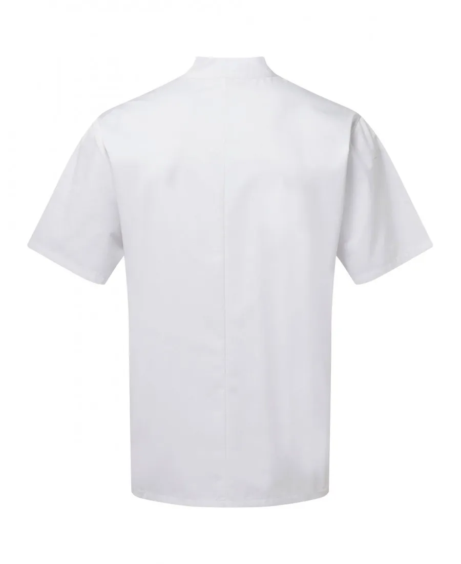 Veste chef cuisinier brodée manches courtes "Essential"