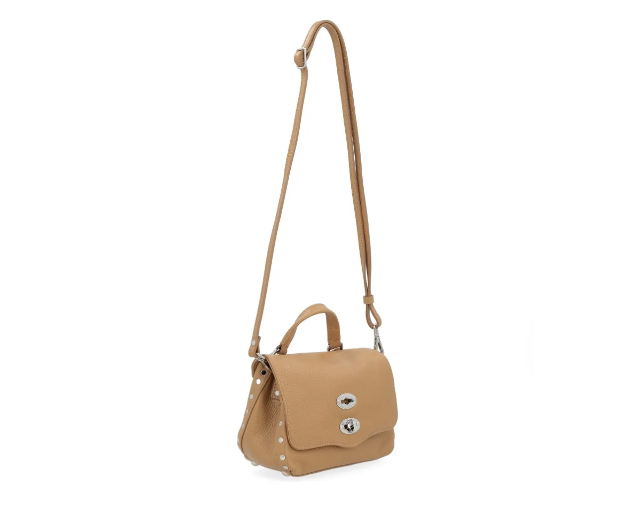 Zanellato Sac Postina Daily Giorno Baby en cuir grainé couleur cappuccino