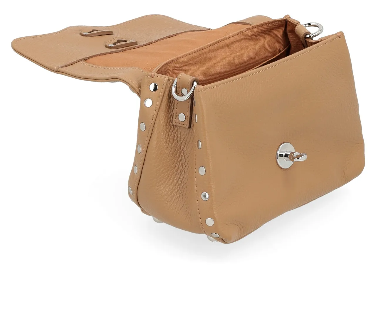 Zanellato Sac Postina Daily Giorno Baby en cuir grainé couleur cappuccino